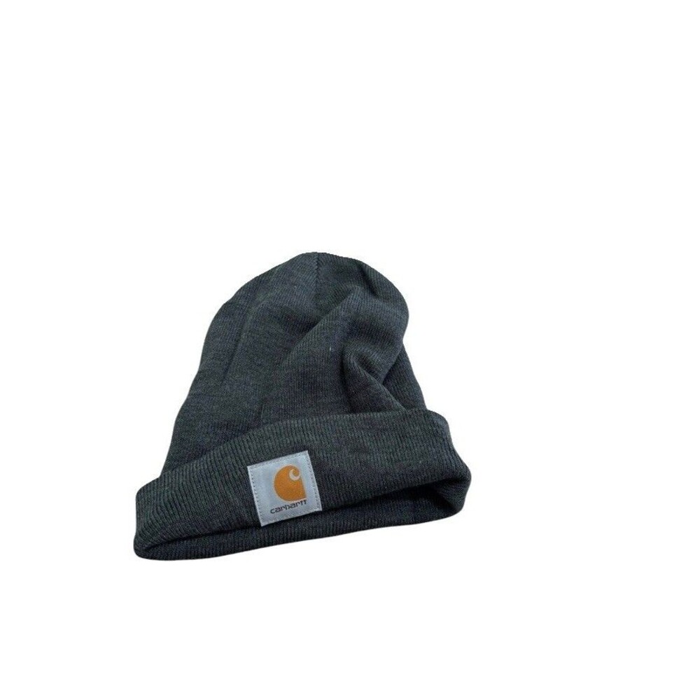 Carhartt Knit Cuffed Beanie Dark Gray Solid One Size Men's Winter Fall Hat